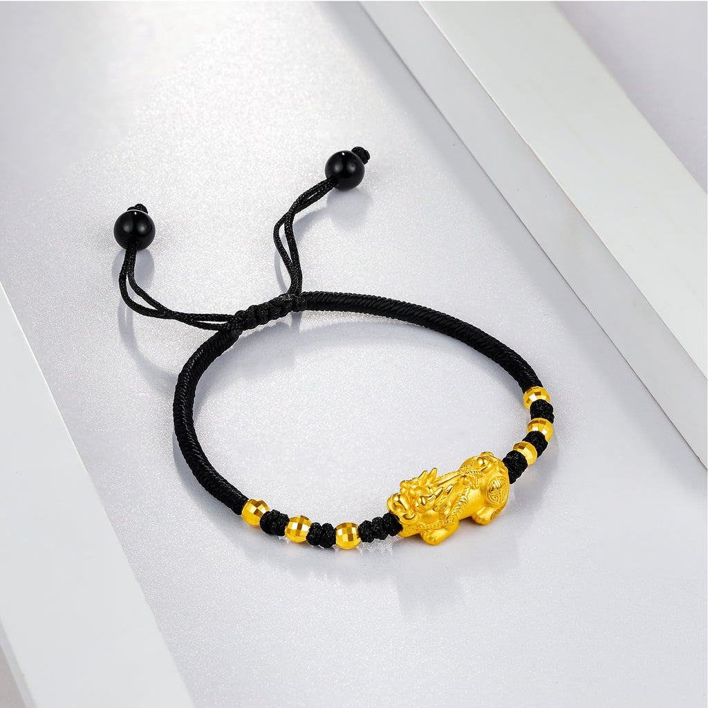   24K Gold String Bracelet              Pixiu 1.5-1.8g AD171329