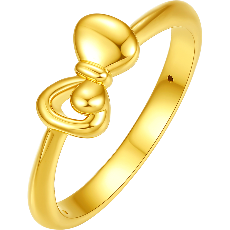 24K Gold Ring Bow 0.6-1g AE016743