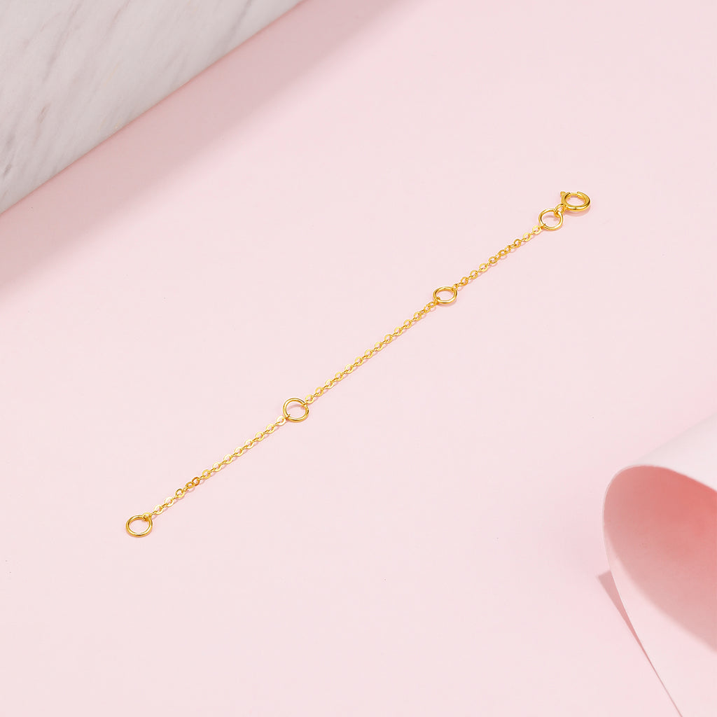 18K Yellow Gold Extension Chain 0.32-0.34g C218905