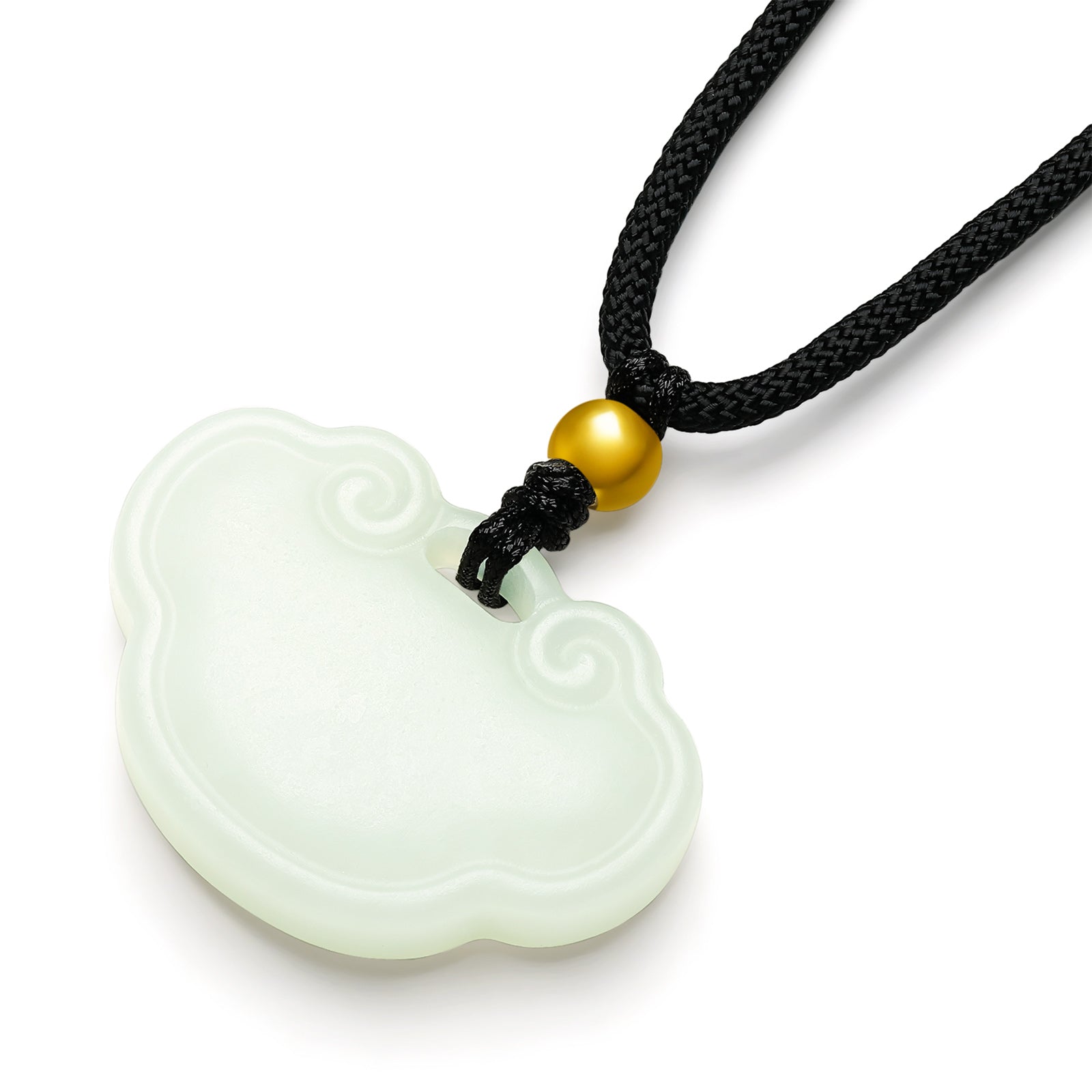 999.9 24K Gold Pendant Necklace Heitian Jade 0.09-0.11g Ruyi 如意 Y048706