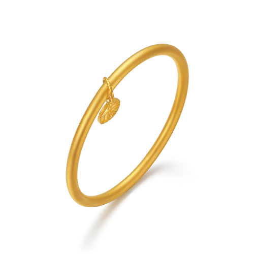 "Antiquity Gold" 999.9 24K Gold Bangle Bracelet 9-13g A1013503