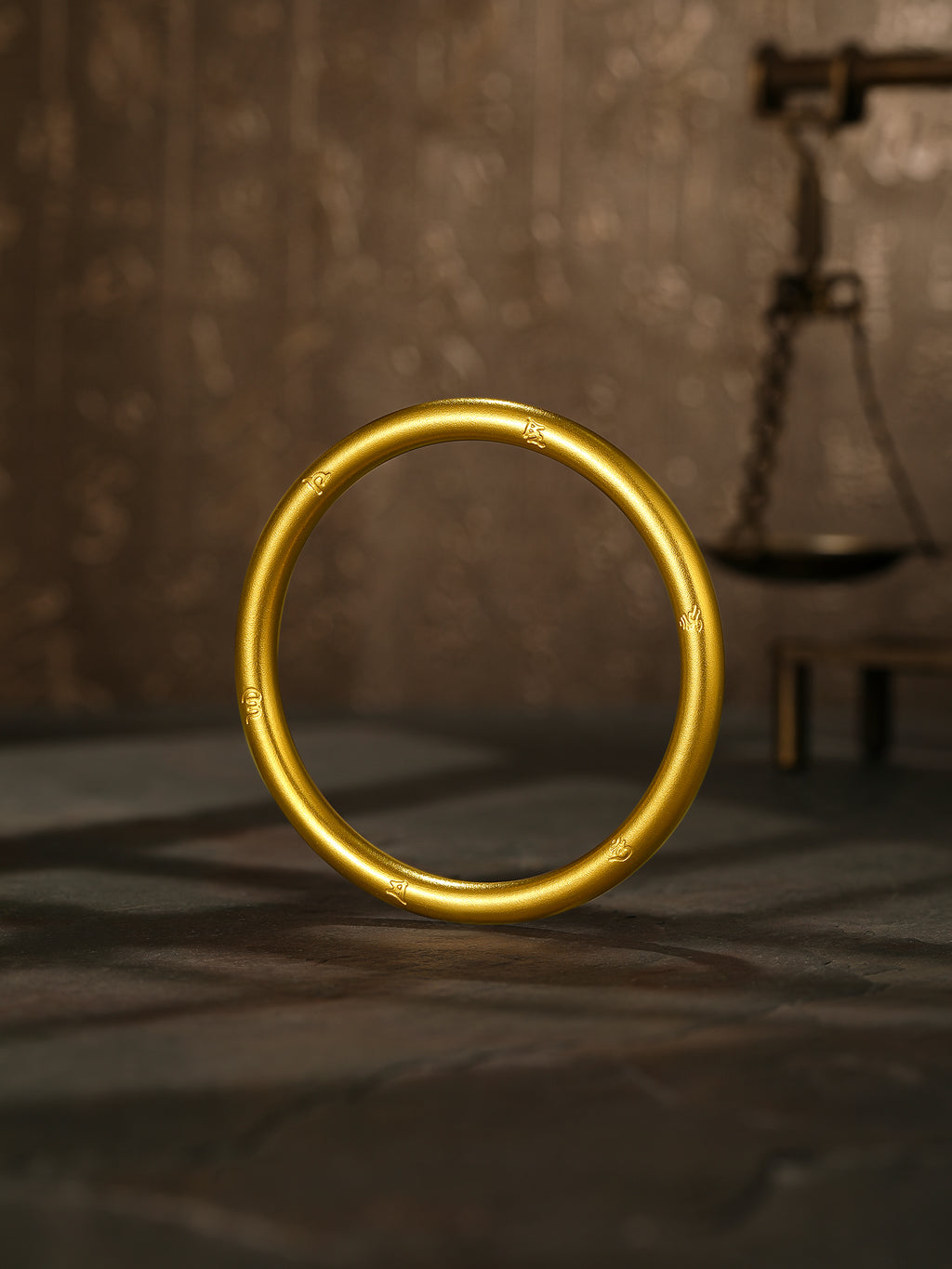 "Antiquity Gold" 999 24K Gold Bangle Bracelet 35-37g AA104495