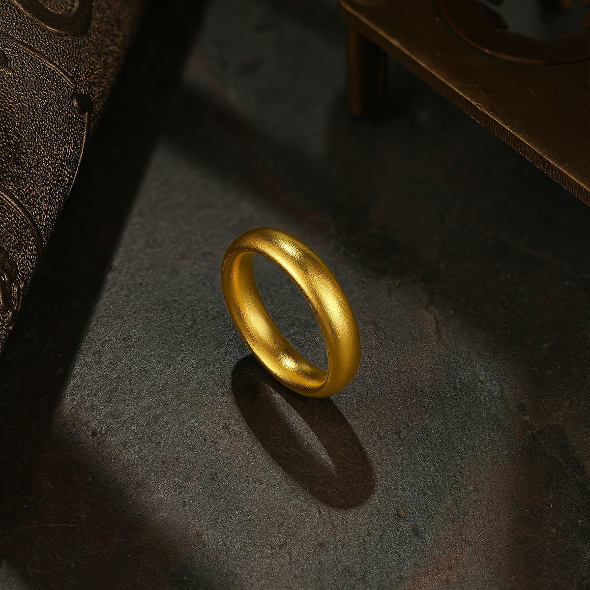 "Antiquity Gold" 999 24K Gold Ring 11-13g AA013262