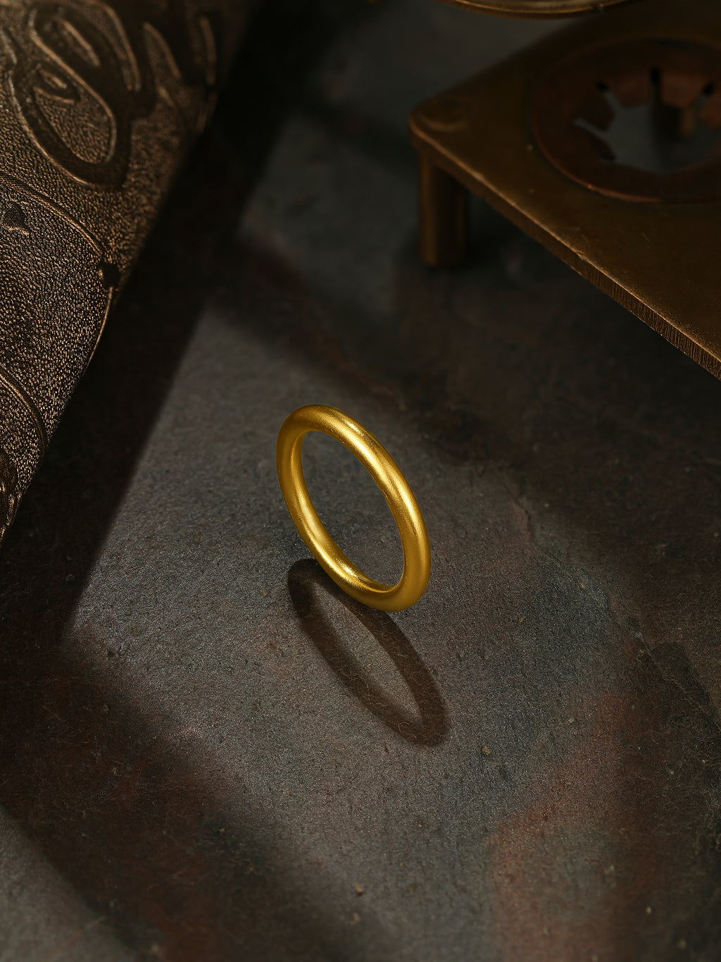 "Antiquity Gold" 999 24K Gold Ring 8-9g AA015034-2