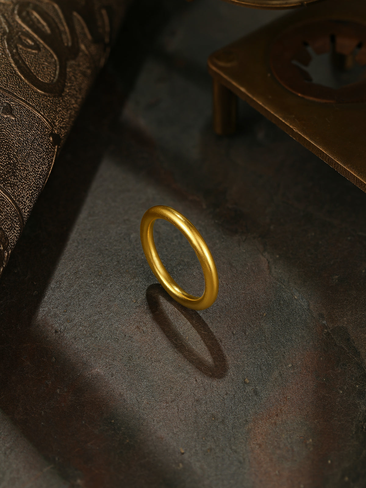 "Antiquity Gold" 999 24K Gold Ring 8-9g AA015034-2