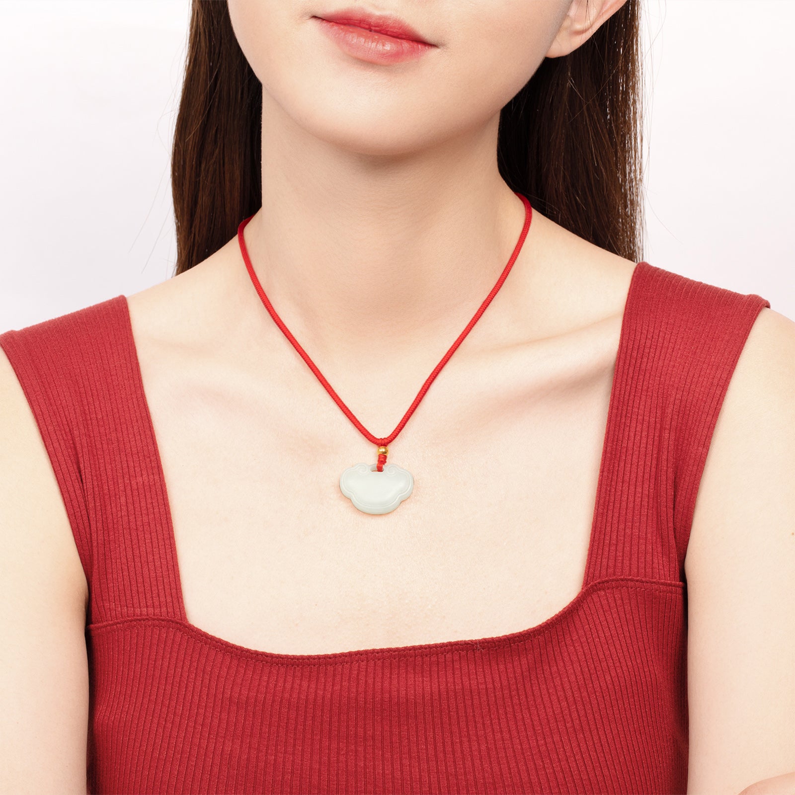 999.9 24K Gold Pendant Necklace Heitian Jade 0.09-0.11g Ruyi 如意 Y048707