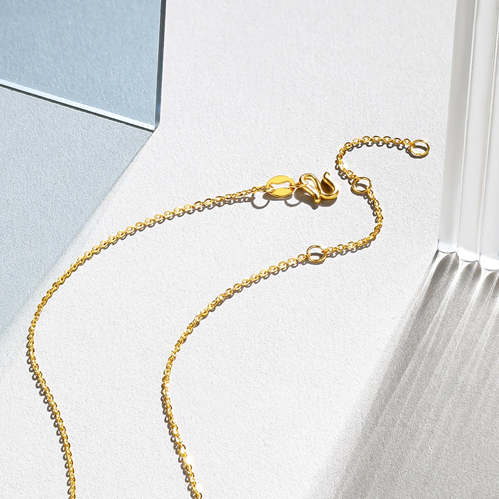 "infinite" 24K Gold Pendant Necklace 2.6-2.9g A069740
