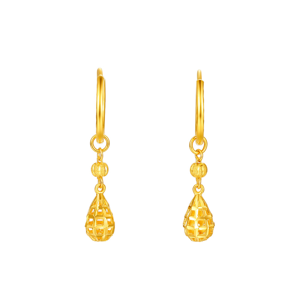 "infinite" 24K Gold Earrings 2.43-2.83g A099598