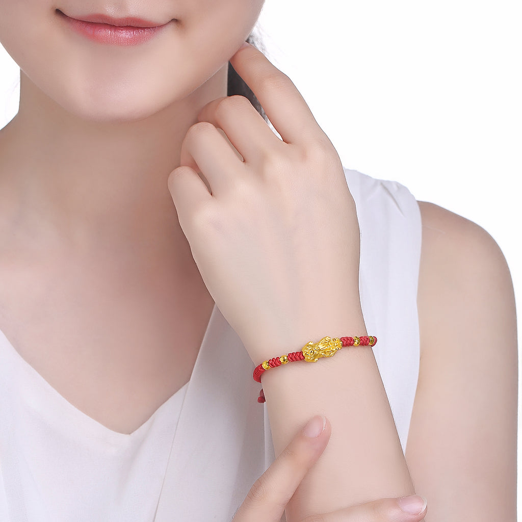   24K Gold String Bracelet              Pixiu 1.3-1.5g AD171270