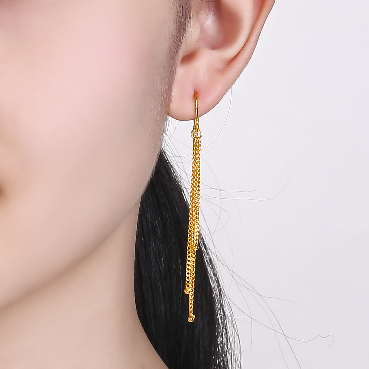 999 24K Gold Earrings 4.7-5.1g AA091678