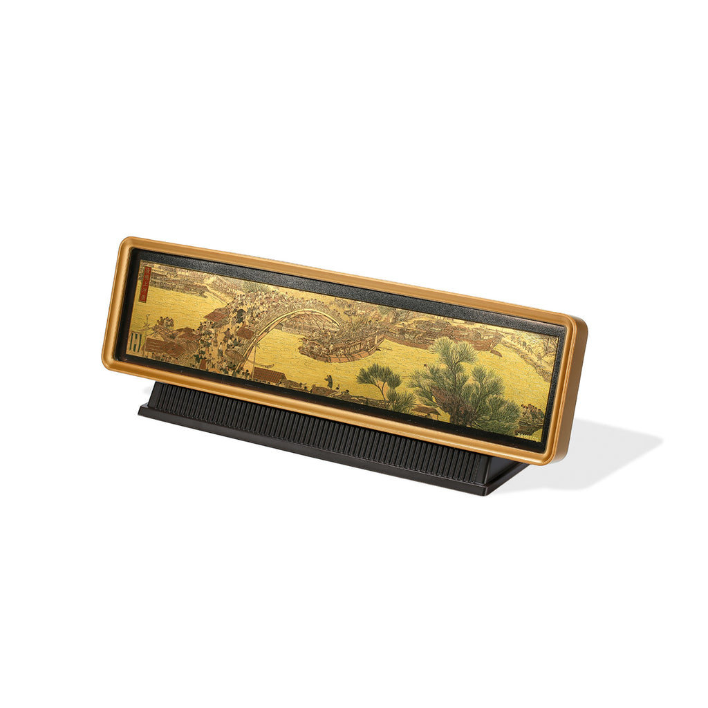 "Chinese Culture Collection - Dan Qing" 999 24K Gold Ornament Along the River During the Qingming Festival 0.01g A1536246