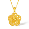 "Chinese Culture Collection - Wood Carving"  24K Gold Pendant   3.41-5.41g A0450085