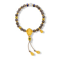 "Chinese Culture Collection - Dan Qing" 999 24K Gold Beaded Bracelet Crystal 6-6.5mm Diamond 0.009ct Lazurite 7.8-8.3mm Gourd 7.5-10.5g J1950049