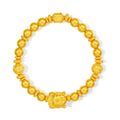 "Jiuhua Mountain" 24K Gold Beaded Bracelet Diamond Buddha Charm W1934750