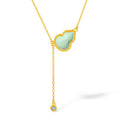 "Chinese Culture Collection - Ru Ware" 24K Gold Pendant Necklace Gourd 4.06-6.06g A0657526