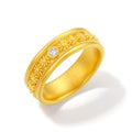 "Chinese Culture Collection - Dan Qing" 999 24K Gold Ring Diamond 0.058ct 11-14g W0150060