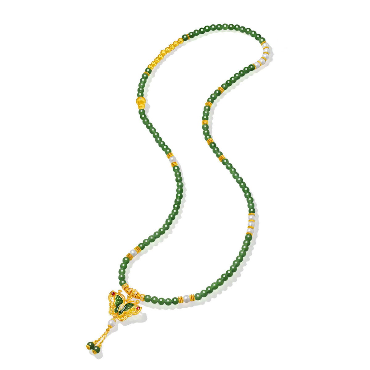 "Chinese Culture Collection - Dan Qing"999 24K Gold String Bracelet 3.8-4.3mm 0.0034ct Butterfly 15.3-19.3g Y1949940
