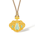 "Chinese Culture Collection - Ru Ware" 24K Gold Pendant Diamond 0.011ct 0.007ct Ruyi 8.86-10.86g W0448074