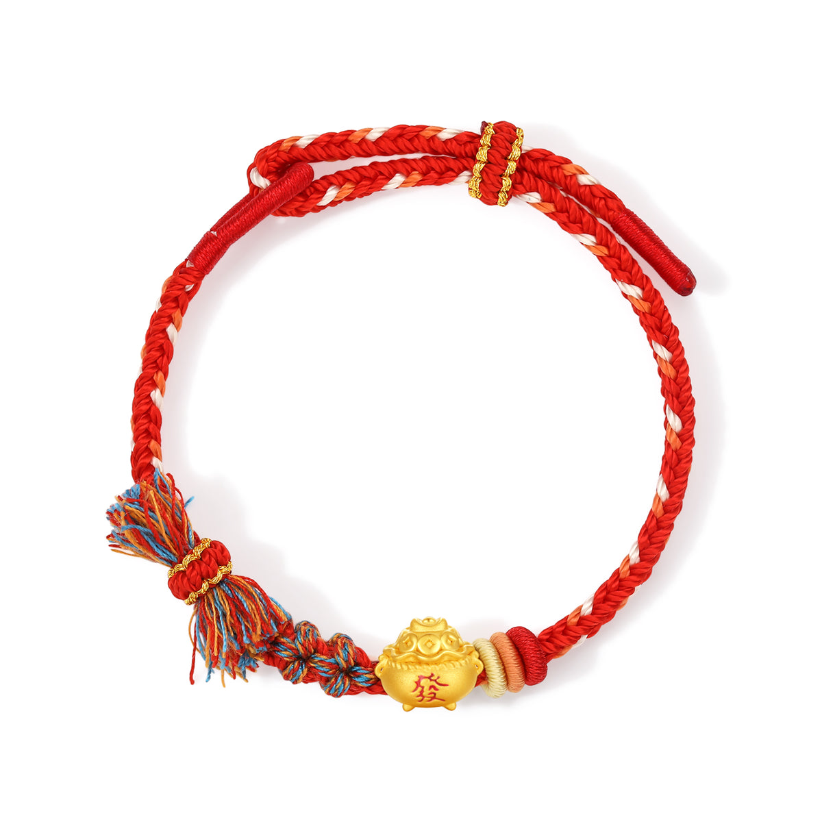 24K Gold String Bracelet 0.7-1g A1749244