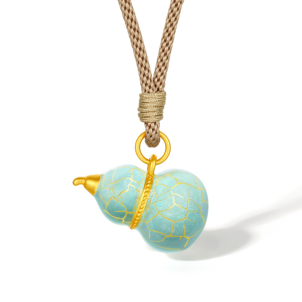 "Chinese Culture Collection - Ru Ware" 24K Gold Pendant Gourd 1.4-1.6g A0448067
