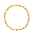 "Chinese Culture Collection - Dan Qing" 24K Gold Beaded Bracelet Diamond 0.0023ct Bamboo 7.5-9.5g W1936314