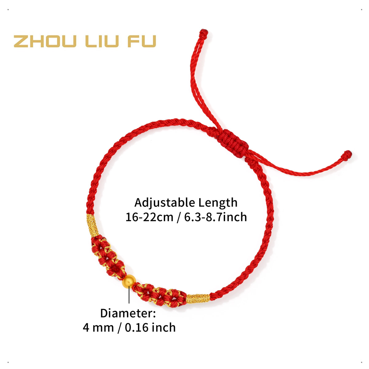 24K Gold String Bracelet 0.15-0.25g A1745647