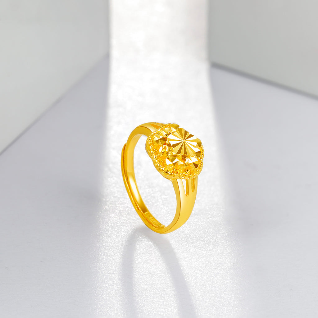 999 24K Gold Ring Flower 5.5-6g AA013070