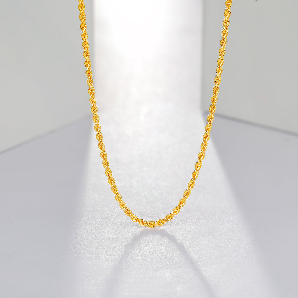 999 24K Gold Necklace 8-9g AA053079