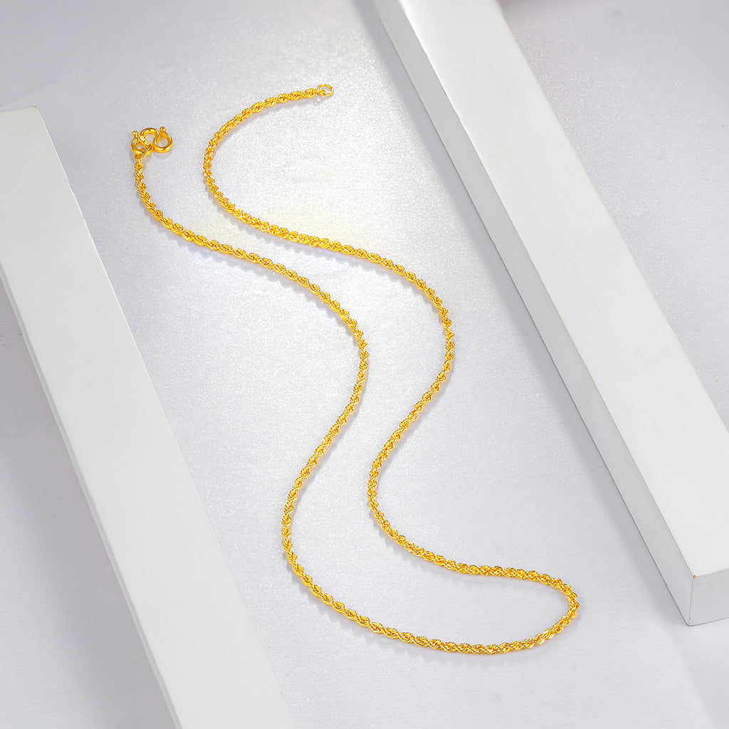 999 24K Gold Necklace 8-9g AA053079