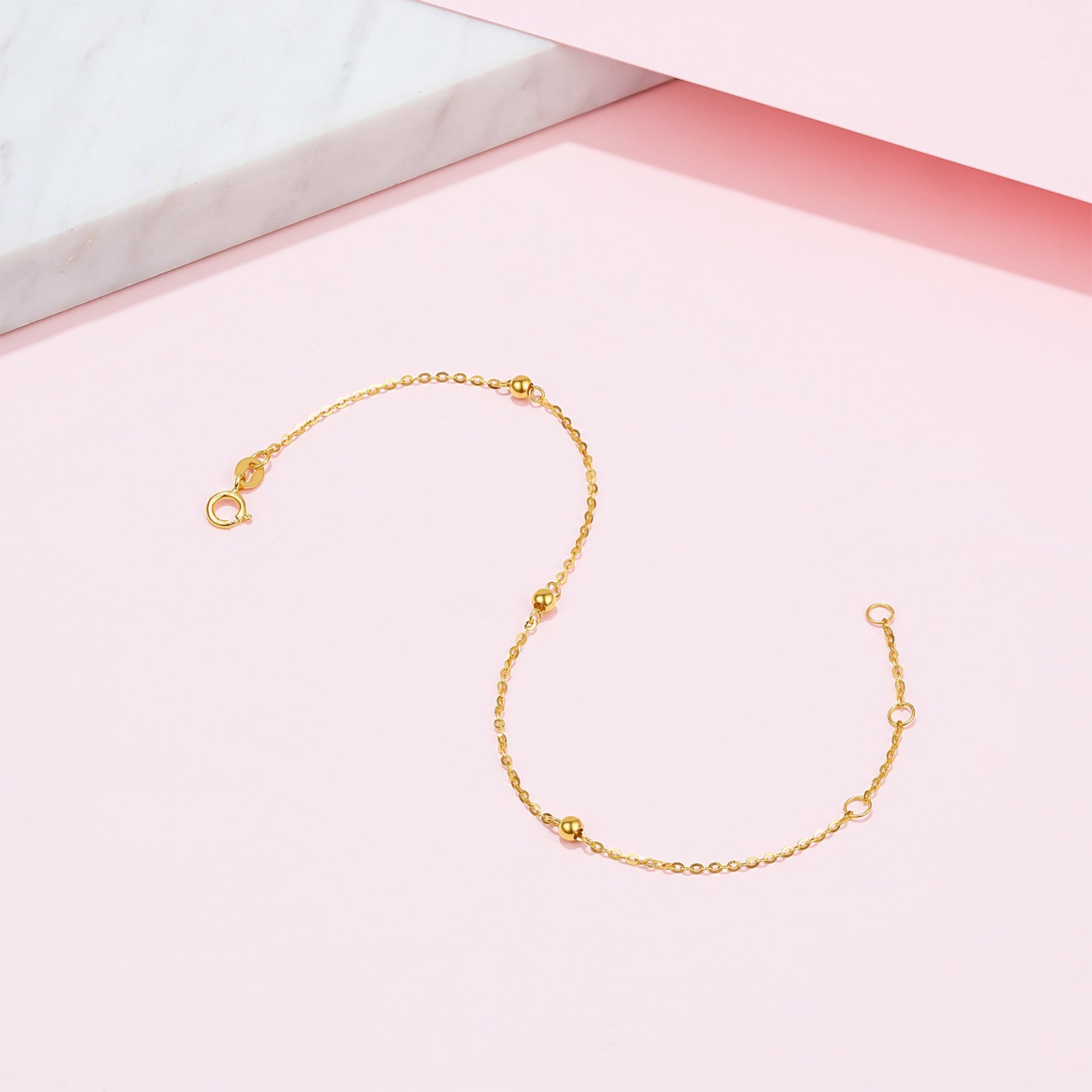 18K Yellow Gold Chain Bracelet 0.6-1g KH077358