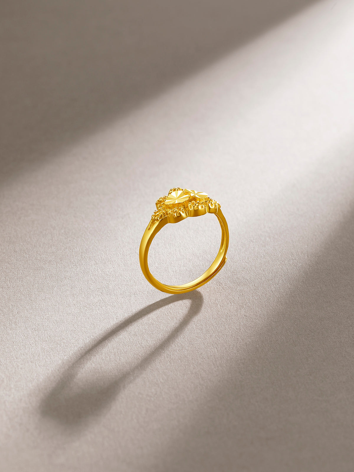 999 24K Gold Ring Flower 3-3.5g AA012637