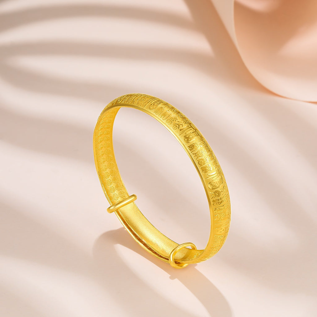 999 24K Gold Bangle Bracelet Fu 33-36g AA107522