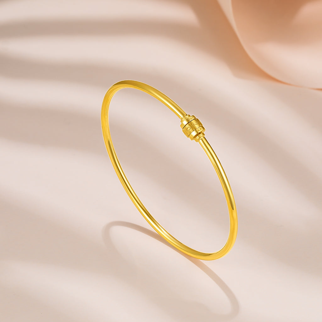 999 24K Gold Bangle Bracelet 9.2-9.8g AB107536