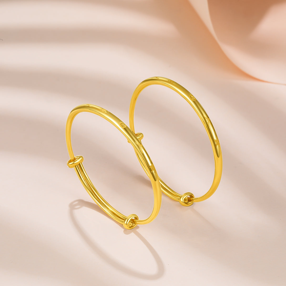 999 24K Gold Bangle Bracelet 6.5-7.5g AA107525