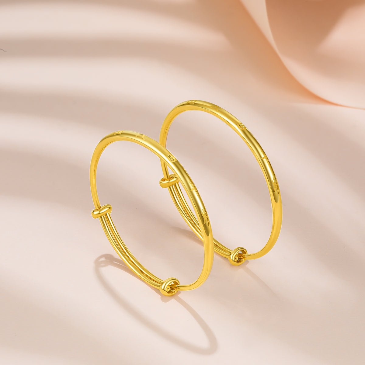 999 24K Gold Bangle Bracelet 6.5-7.5g AA107526