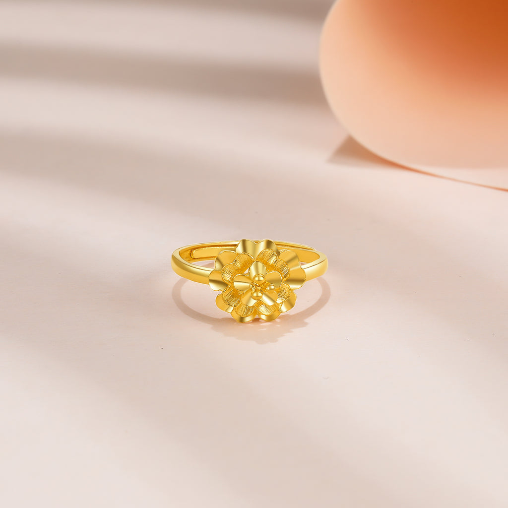 999 24K Gold Ring Flower 2.6-3g AA017509