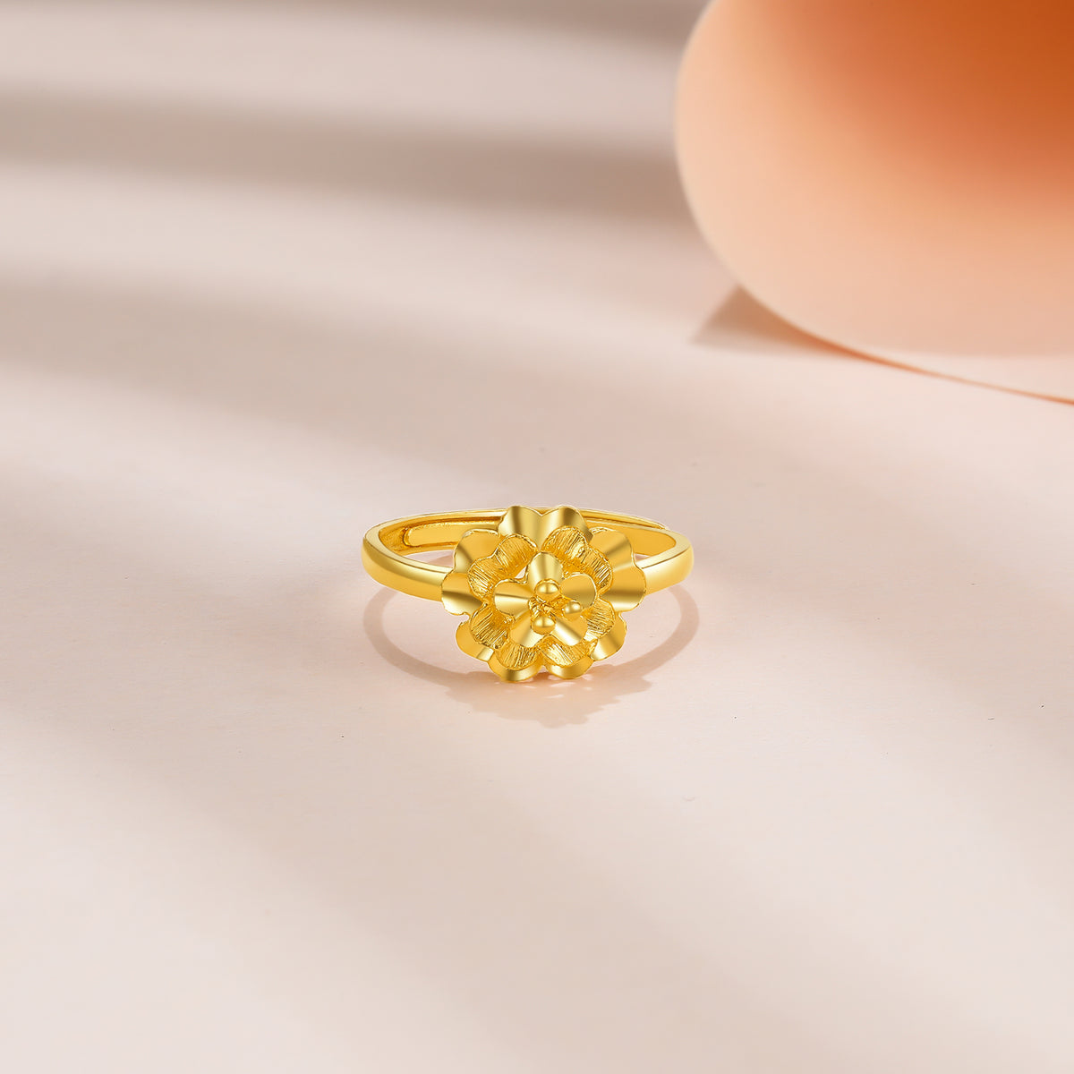 999 24K Gold Ring Flower 2.6-3g AA017509