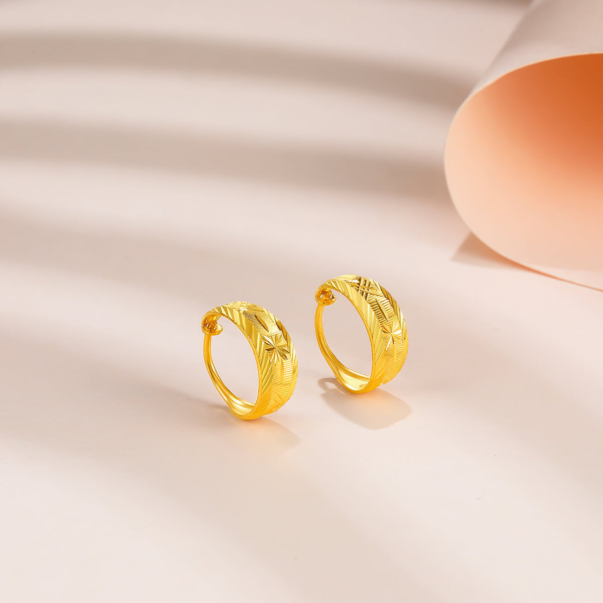 999 24K Gold Earrings 2-4g AA097513