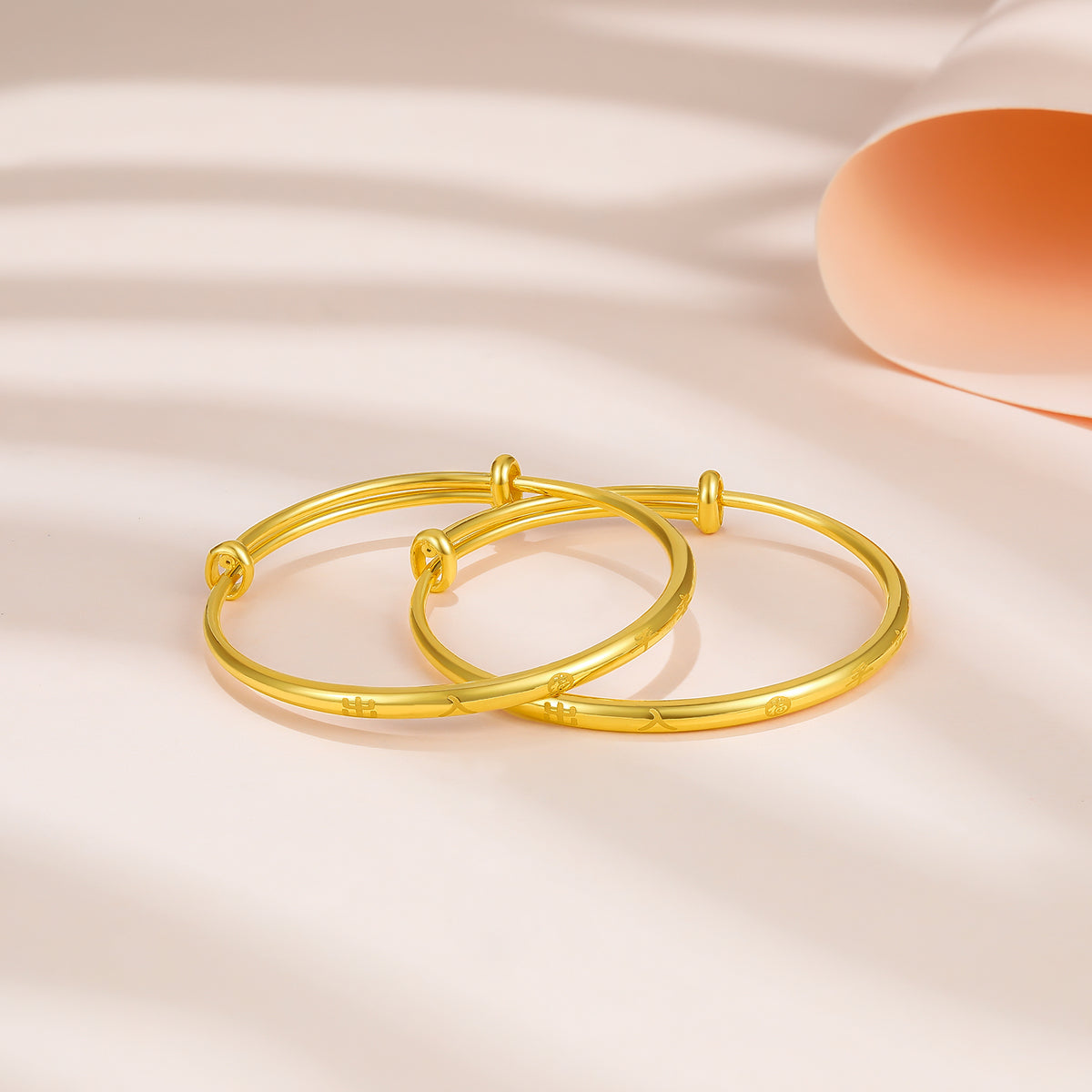 999 24K Gold Bangle Bracelet 6.5-7.5g AA107526