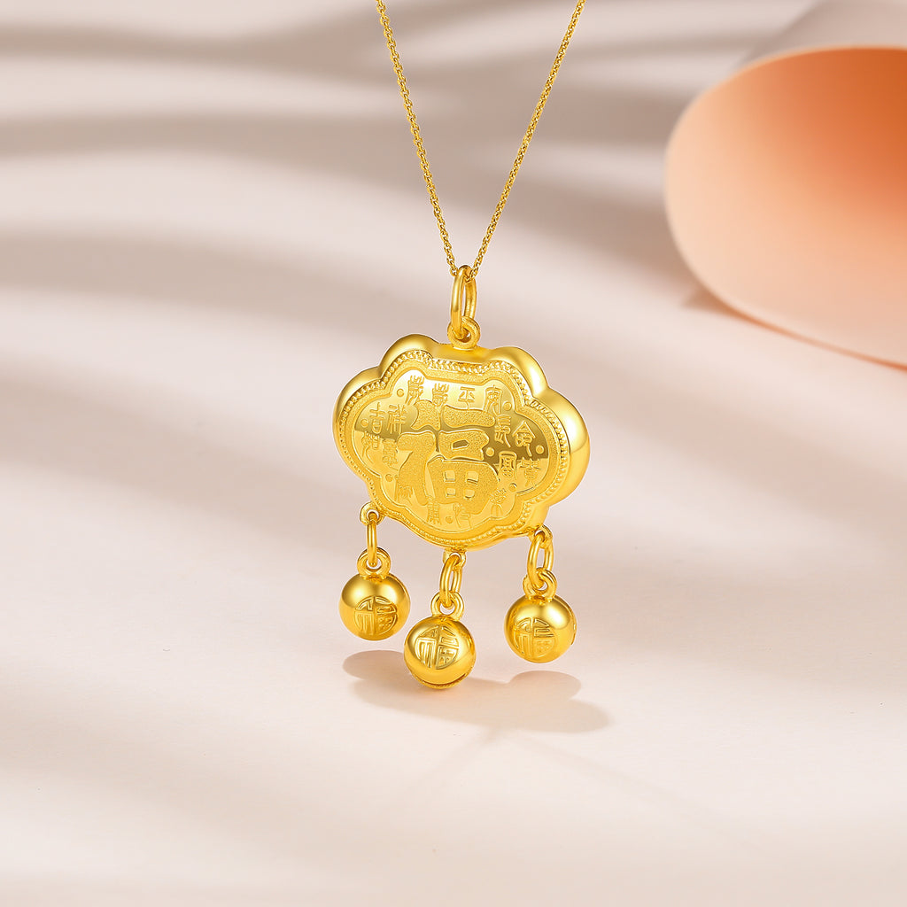   999 24K Gold Pendant              Peace Lock 6-7g AA047505