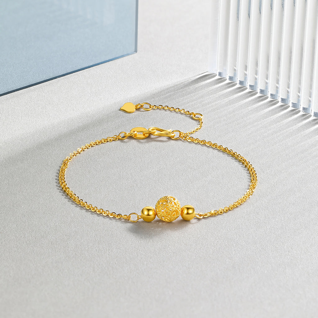"infinite" 24K Gold Chain Bracelet 2.3-2.8g A079853