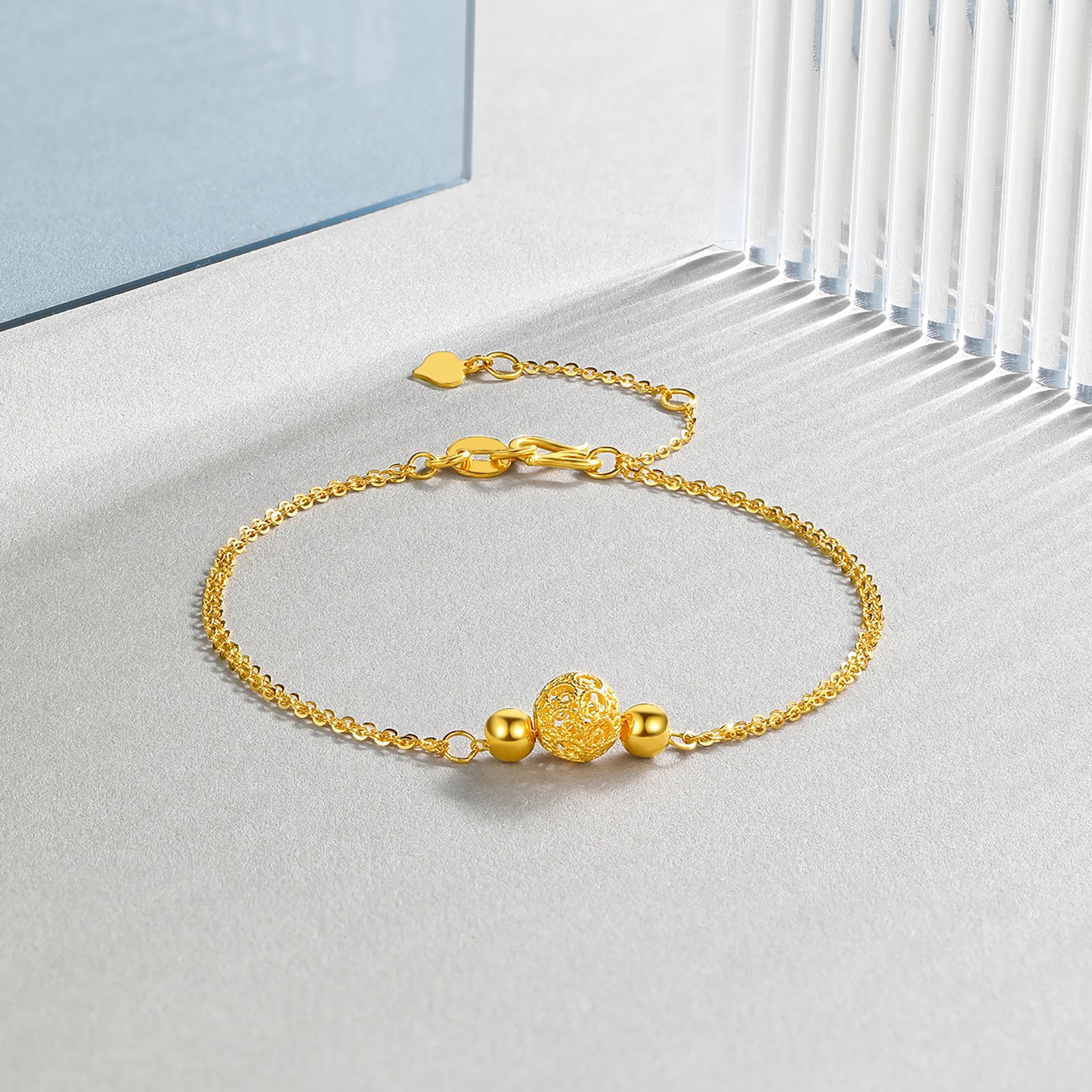 "infinite" 24K Gold Chain Bracelet 2.3-2.8g A079853