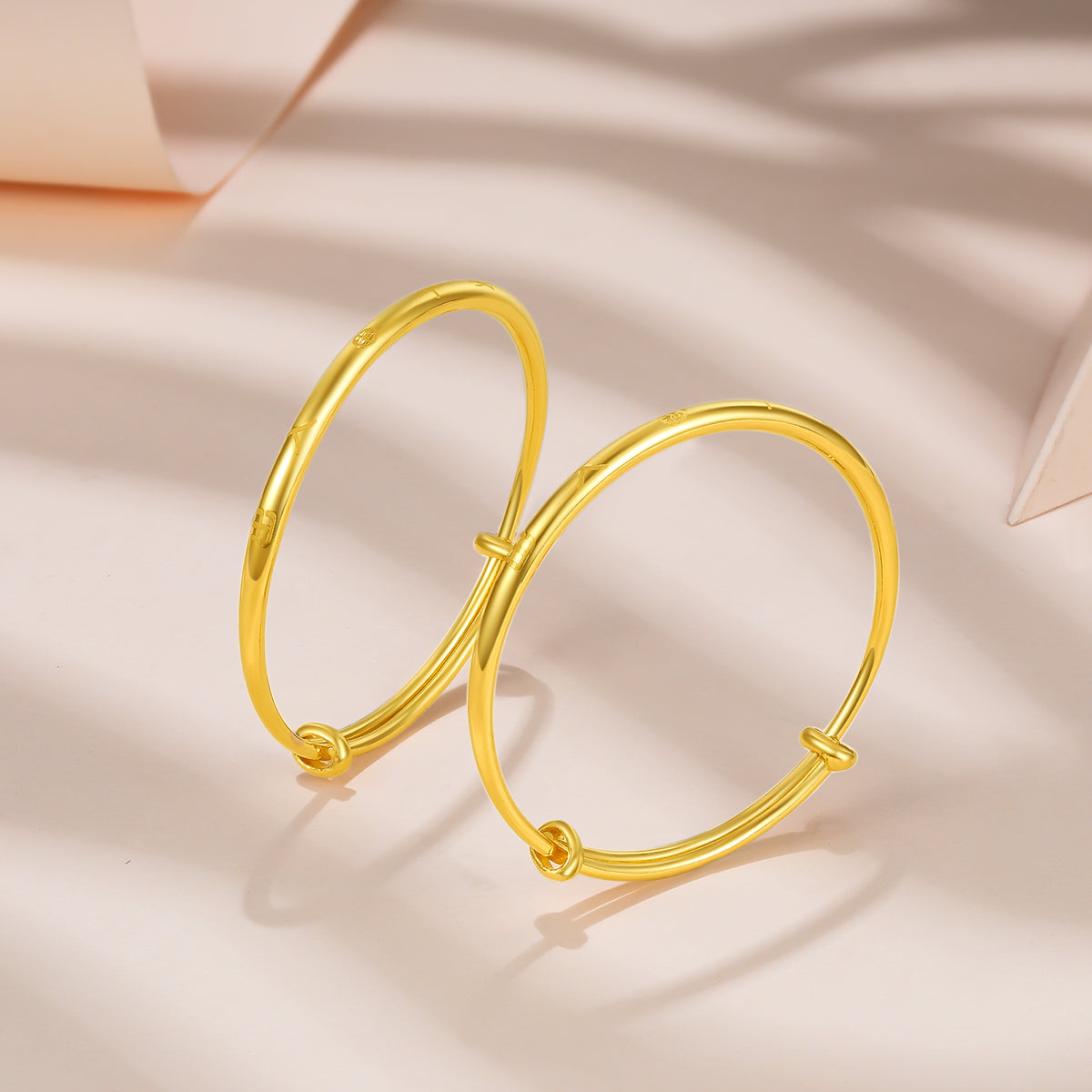 999 24K Gold Bangle Bracelet 6.5-7.5g AA107526