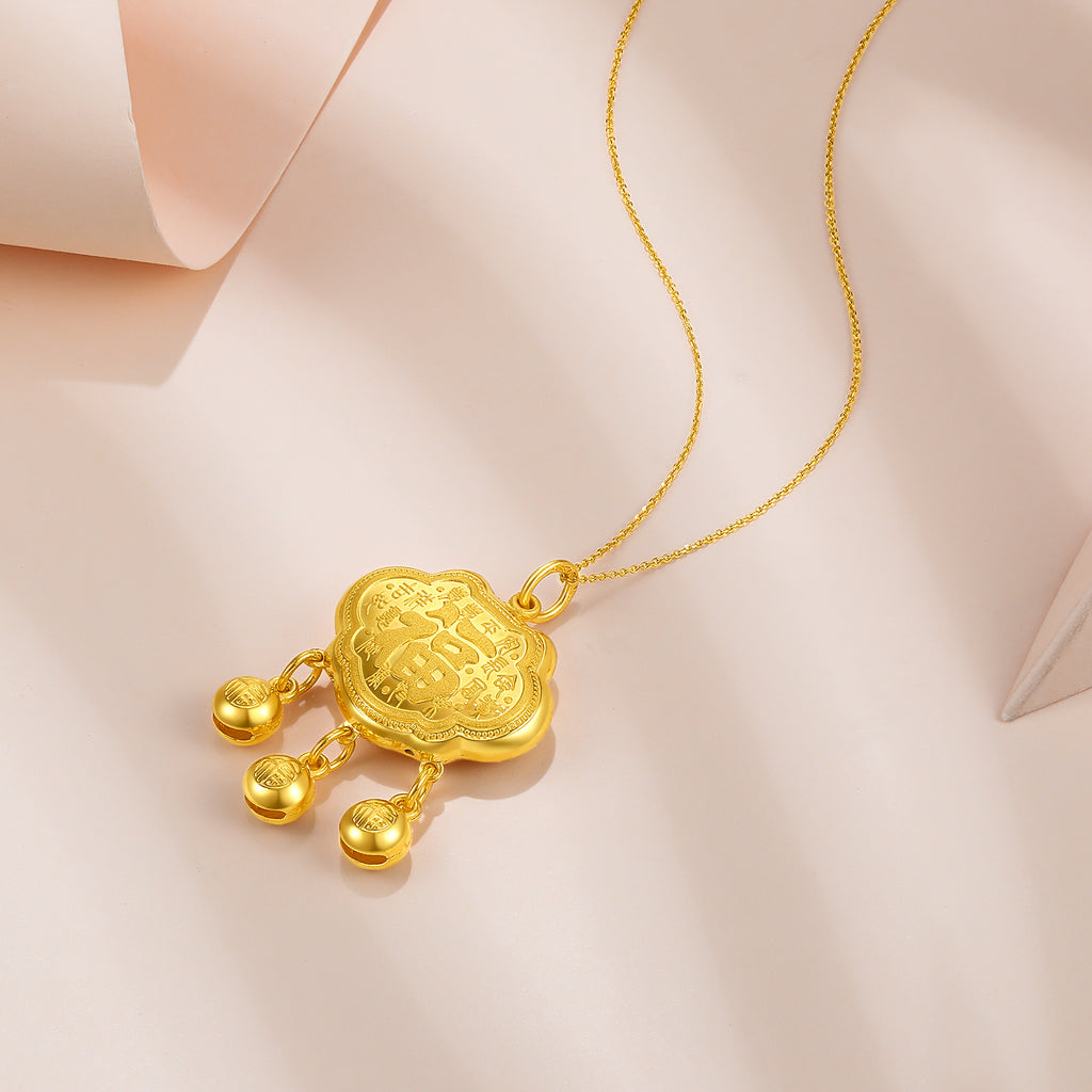   999 24K Gold Pendant              Peace Lock 6-7g AA047505