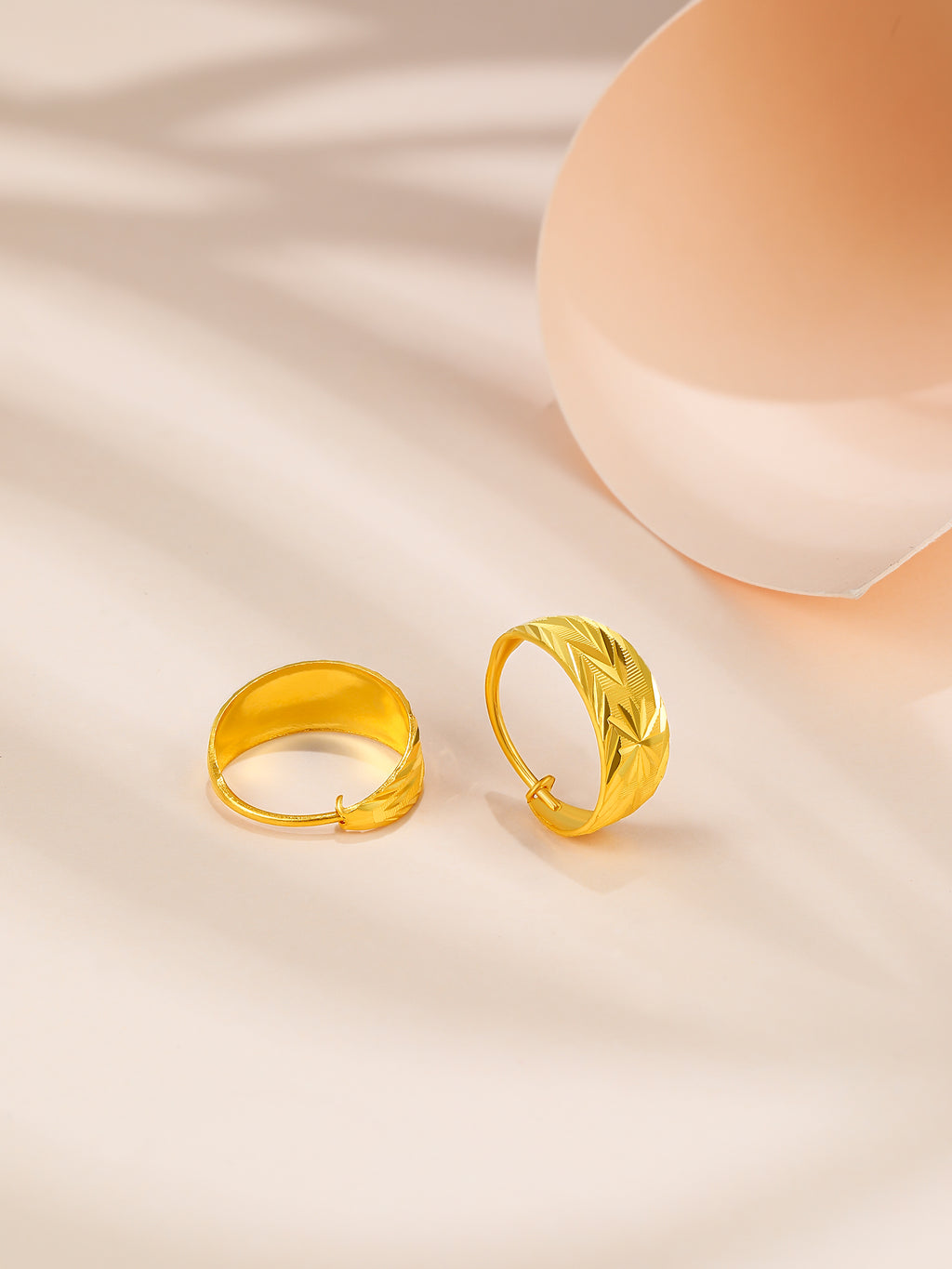 999 24K Gold Earrings 3-3.3g AA090834