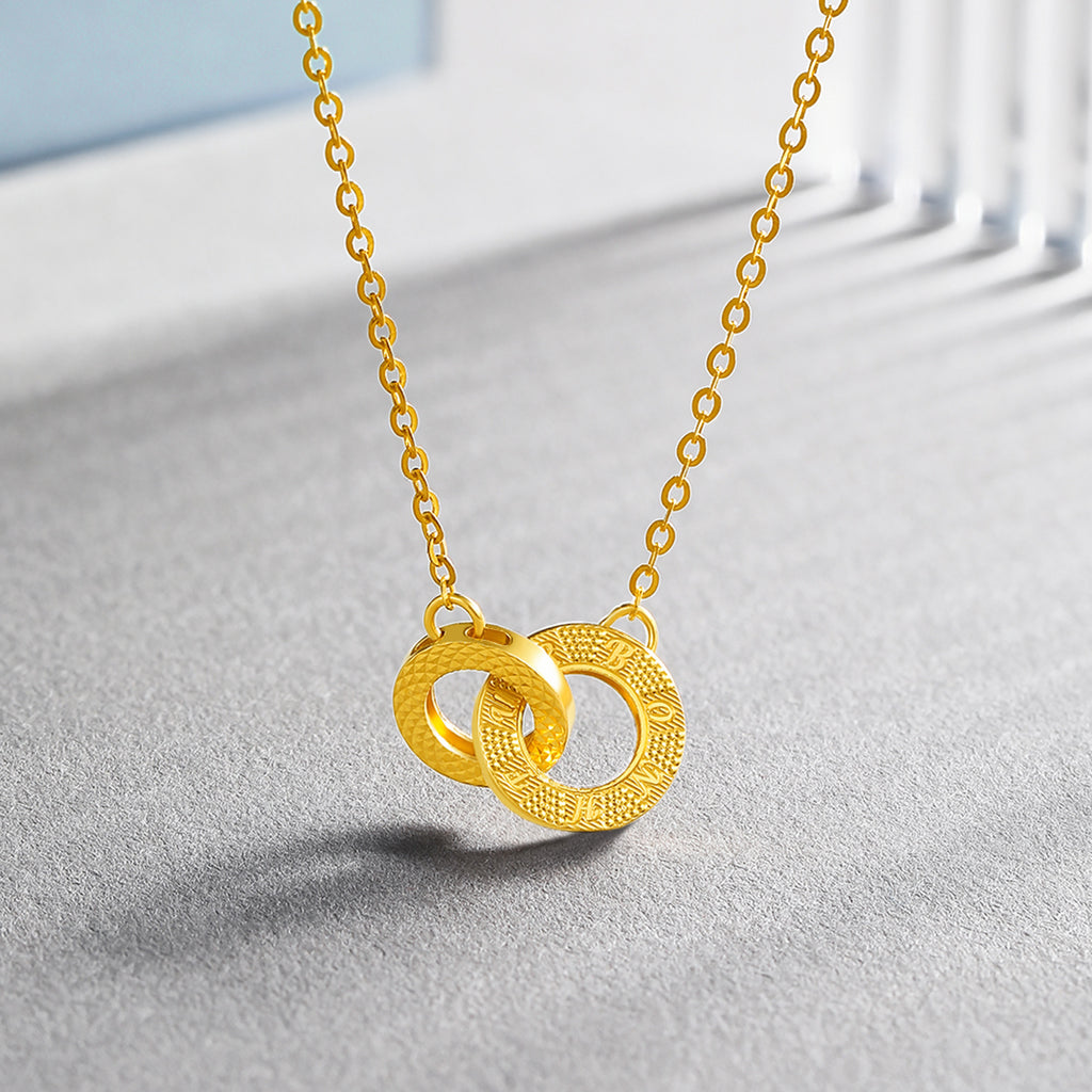 "infinite" 24K Gold Pendant Necklace 4-4.5g A0610116
