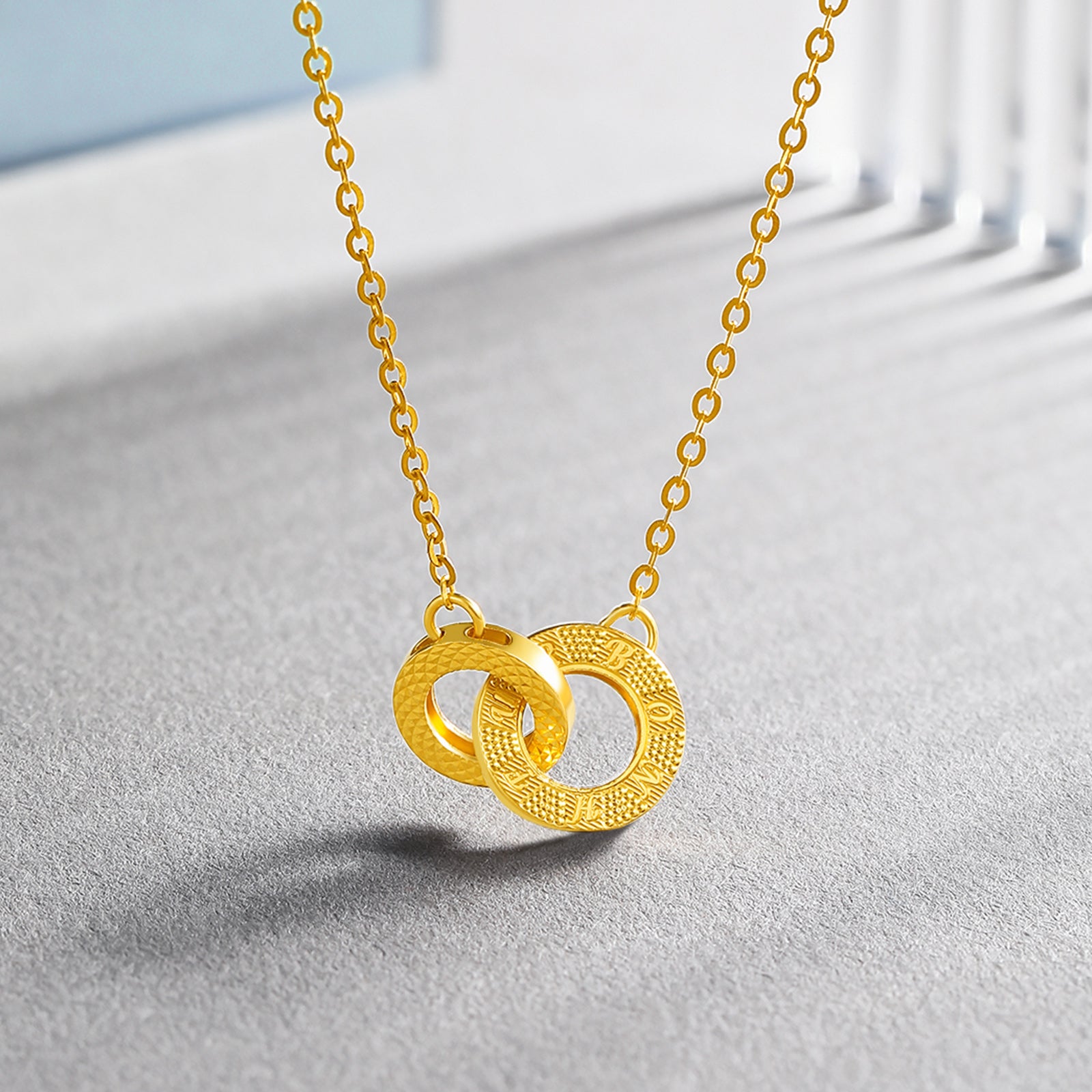 "infinite" 24K Gold Pendant Necklace 4-4.5g A0610116
