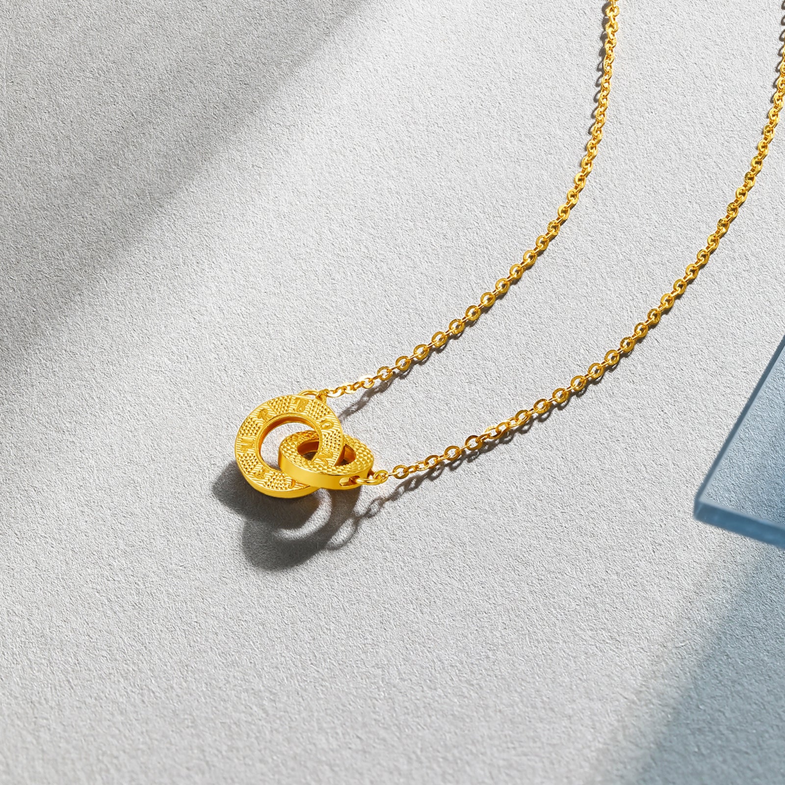 "infinite" 24K Gold Pendant Necklace 4-4.5g A0610116