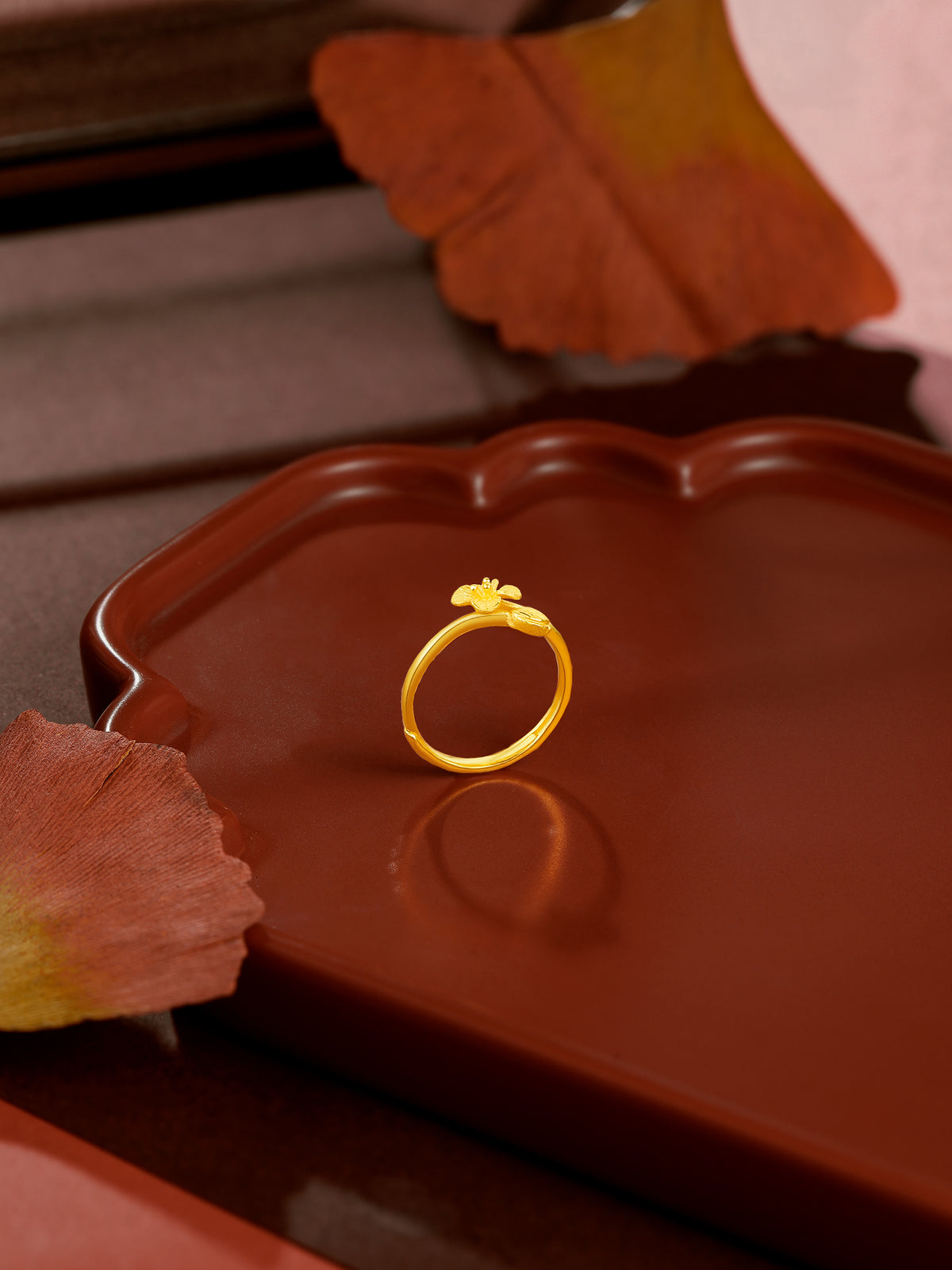 999 24K Gold Ring Flower 2.5-3.5g A0110050