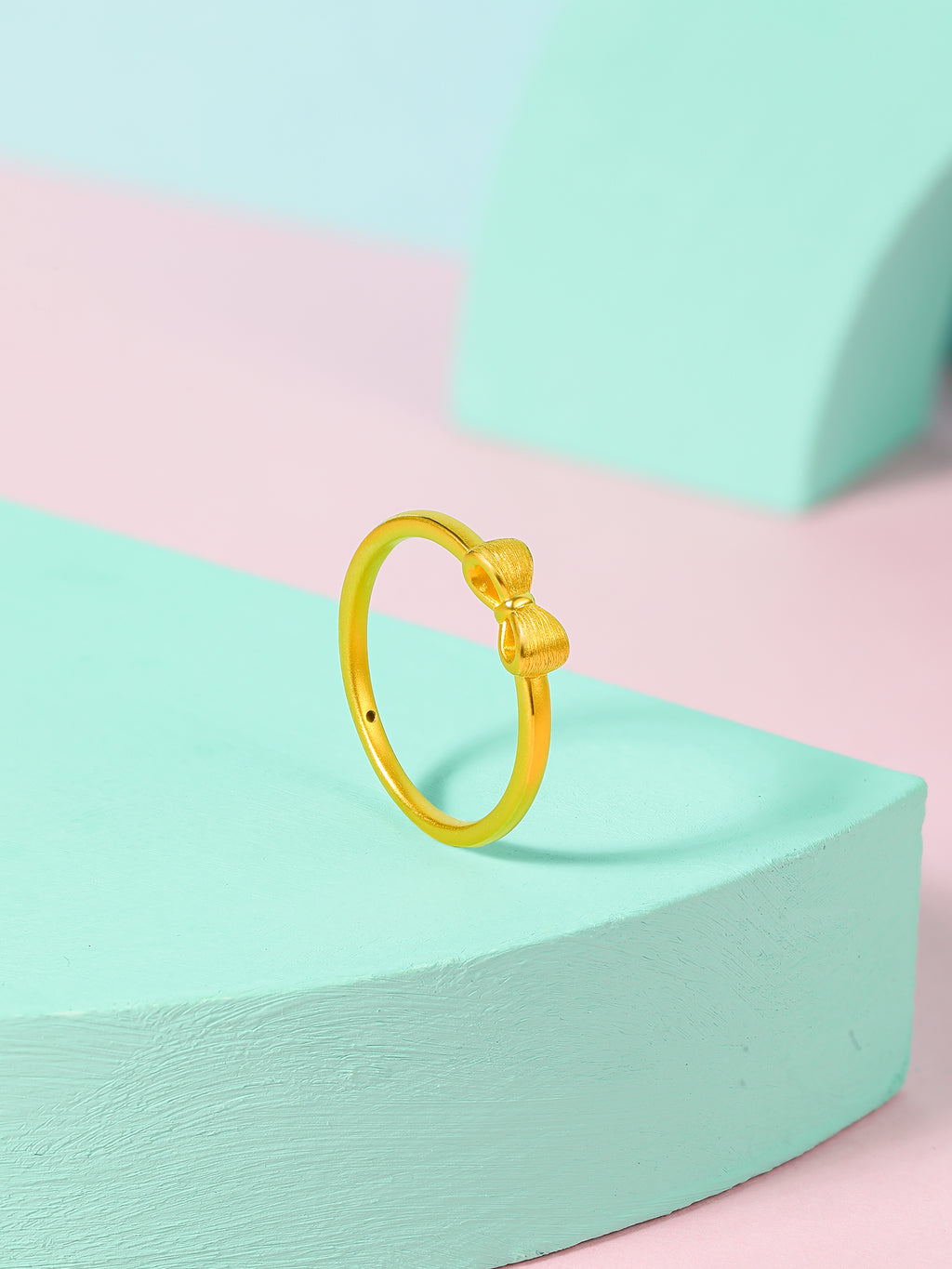 "YO JOY" 24K Gold Ring              Bow 0.89-1.19g A019214